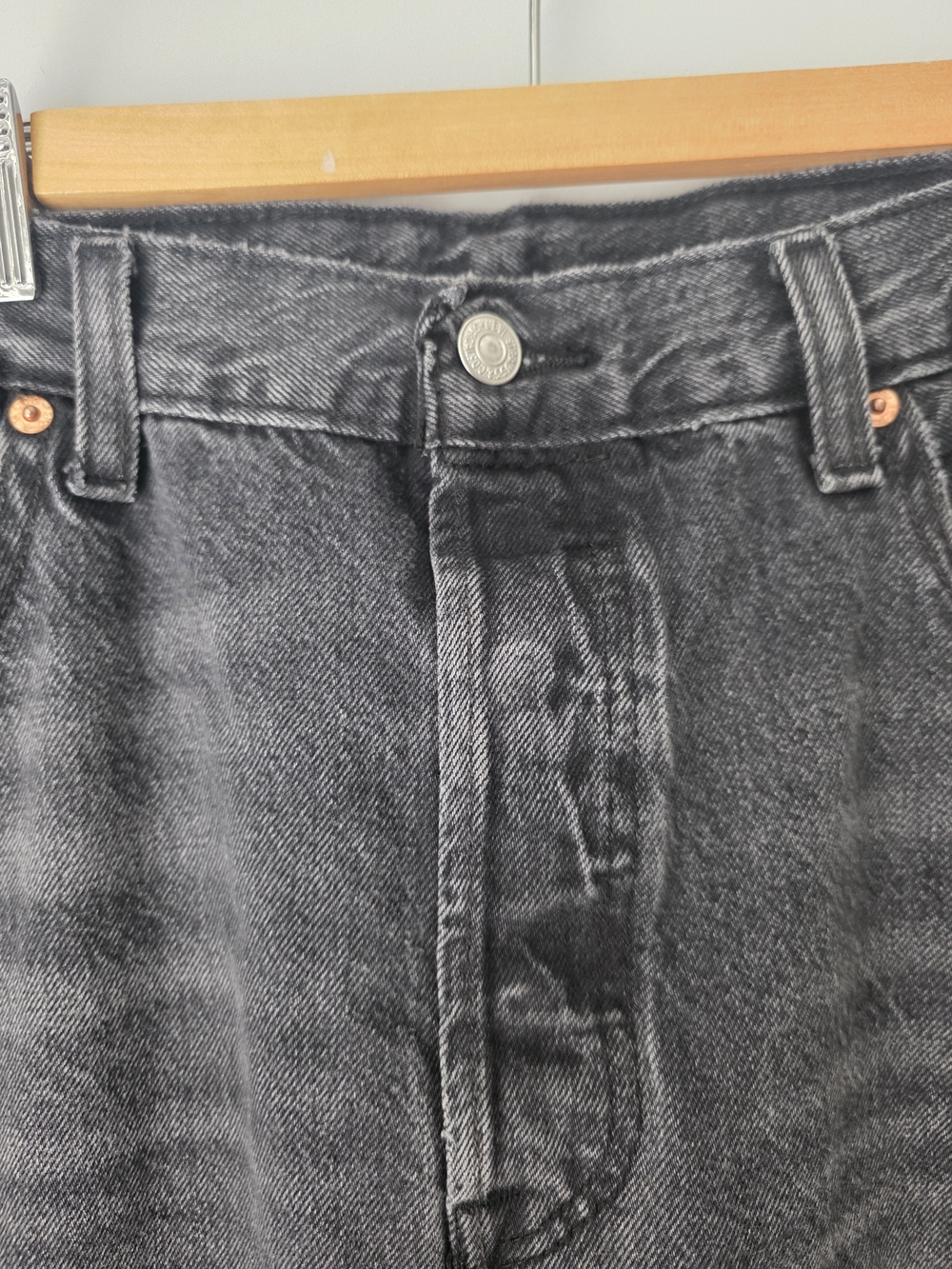 Levi’s 501 Original Fit Jeans Black Wash Straight Leg W38 L30 Classic Denim - Picture 2 of 10